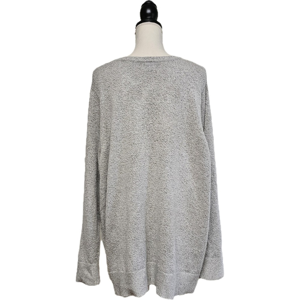 Torrid Gray Marled Cut Out Twist Neck Sweater Size 4X Feminine Boho - Picture 4 of 7